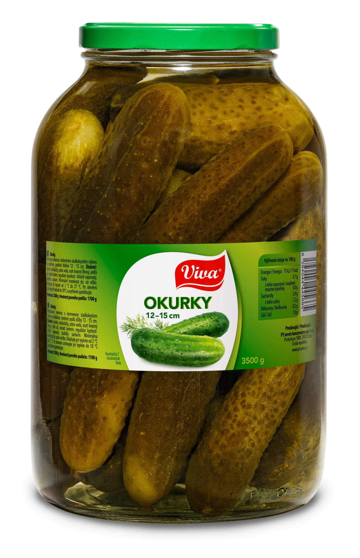 Cucumbers 12-15 cm 3 500g